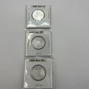 2002 S SILBER EDELSTEINPROOF LOUISIANA Ohio Mississippi STAAT VIERTEL 90 % SILBER - Bild 1 von 8