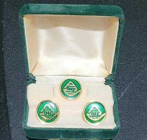 A. J. Parkes Cufflinks and Tie pin Set Boxed GREAT Condition - Bild 1 von 8