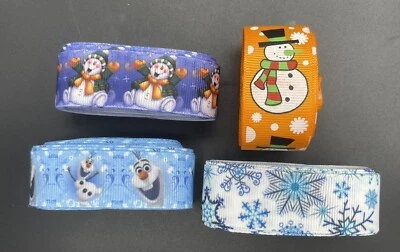 Christmas Grosgrain Ribbon Lot of 4 Rolls 7/8" x 20yds Total - Image 1 of 2