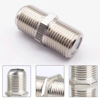 F-Type Female to Female F81 UHF Coaxial Coupler For TV RG-59 Ohm Cable* 75 P6Q3 - Image 1 of 4