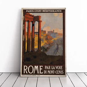 Poster da viaggio vintage Roma n. 2 tela arte da parete incorniciata stampa poster immagine - Foto 1 di 7