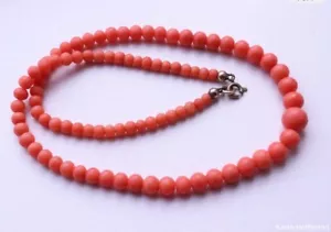 21gr Vintage Antique 17” Coral Necklace Undyed Coral Beads EXCELLENT CONDITION - Picture 1 of 3