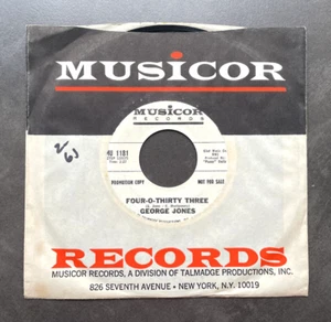 7" George Jones - Four-O-Thirty Three - US Musicor Promo - Bild 1 von 1