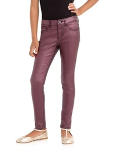 NEW JORDACHE GIRLS SPARKLE COATED SKINNY JEANS SIZE 14 ROSE SLIM STRETCH FIT - Picture 1 of 12