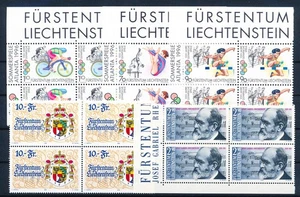 LS51968 Liechtenstein 1996 olympics coat of arms nice blocks of 4 MNH - Picture 1 of 1