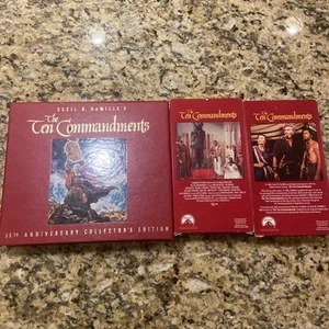 THE TEN COMMANDMENTS 35TH ANNIVERSARY COLLECTOR EDITION 2 VHS BOX SET - Picture 1 of 7