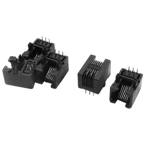 5Pcs 6P6C RJ11 Telephone Connectors - 18mm PCB Mount 6 Pin Phone Jack - Afbeelding 1 van 6
