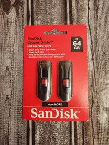 SanDisk Cruzer Glide 64GB 2X Flash Drive USB 2.0 SDCZ60-064G-AW46TW - Picture 1 of 2