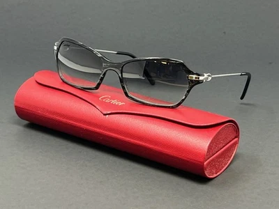 Cartier T8100763 Striped Black 53mm Women's Sunglasses C Decor Authentic - Image 1 of 4