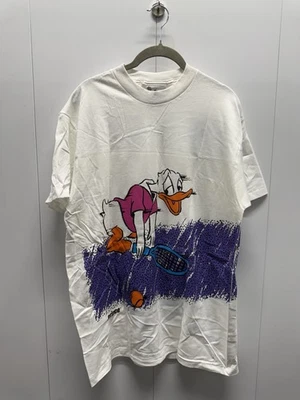 Tenis Mickey Mouse Vintage Marca Prince Pato Donald Doble Cara Blanco Grande Foto 1 de 4