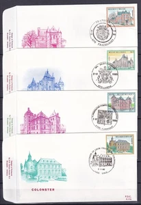 [G187952] Belgium N°2193/2196FDC Architecture First Day Cover COB € 11,00 SUPERB - Picture 1 of 1