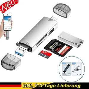 Kartenleser 6 in 1 SD Speicherkartenleser USB 3.0 Typ C Micro USB OTG TF SD - Afbeelding 1 van 10