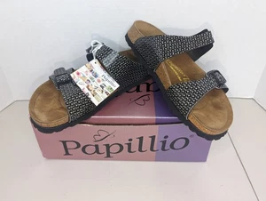 Birkenstock Papillio Sydney Sandalen Damengröße 9 Pailletten schwarz Schnalle Schuhe - Bild 1 von 7