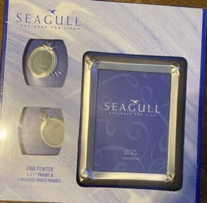 Seagull Fine Pewter Star Photo Frame Set of 3 (5x7 & 2 small hanging frames) - Picture 1 of 5