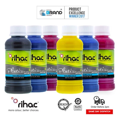 RIHAC Dye Sublimation Ink for Epson Printer CISS Refill Heat Transfer 100ml - Image 1 of 3