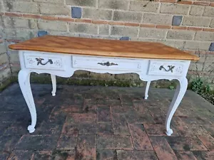 ANTICA SCRIVANIA - SCRITTOIO DA CENTRO, PROVENZALE, RESTAURATA SHABBY - Foto 1 di 9