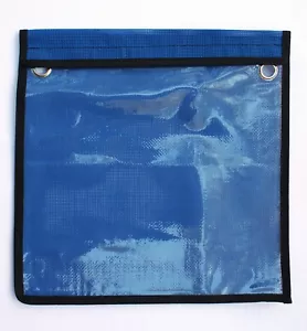 SINGLE POCKET LURE BAG 12" x 12" HEAVY DUTY FOR FISHING TACKLE W GROMMETS - BLUE - Picture 1 of 2