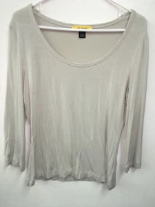 Top St John Marie Gris Scoopneck 3/4 Slv Mediano M PF 11 GRP 1 - Imagen 1 de 6