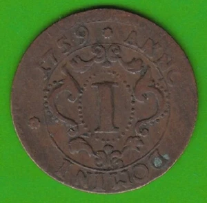 Waldeck 1 Pfennig 1759 Very Fine Very Rare nswleipzig - Picture 1 of 2