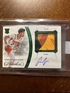 2019-20 Flawless Cameron Johnson Ruby Rookie GU Patch Auto RC RPA GAME WORN /5 - Bild 1 von 2
