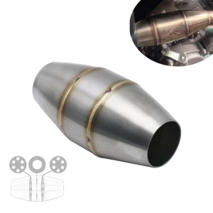 Stainless Steel 45mm I.D Exhaust Pipe Muffler Expansion DB Killer Chamber - Picture 1 of 8