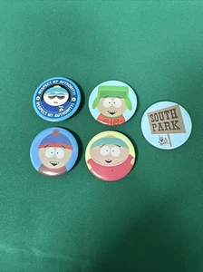 Set 5 bottoni South Park dal 1998 campioni / promozionali - Foto 1 di 2
