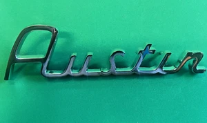 Classic Austin Mini Mk1 Chrome Plated "Austin" Metal Boot Script Badge 14A6802 - Picture 1 of 3