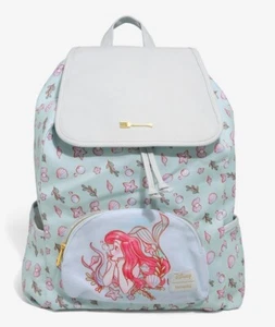Kleine Meerjungfrau Arielle Meer Slouch volle Größe Rucksack Loungefly Brandneu mit Etikett - Bild 1 von 4