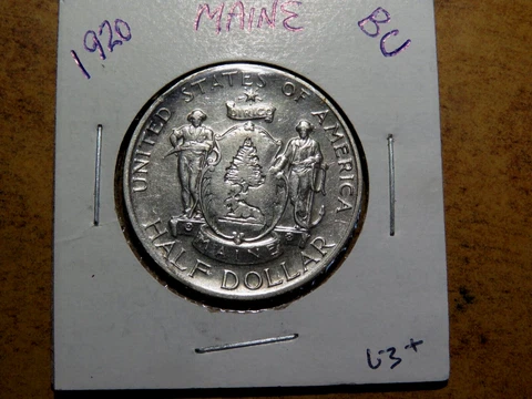 High Grade Choice Brilliant Uncirculated 1920 Maine Commemorative Half Dollar Cover