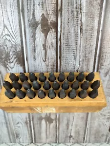 Vintage Boker 1/8" francobolli punzone acciaio lettera macchinista 29 pz set timbratura stampo - Foto 1 di 9