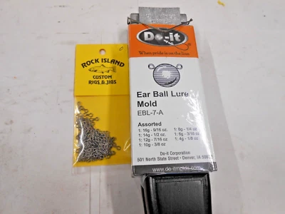 3410 Do-It Ear Ball Lure Mold  1/8 - 3/8 oz 100 # 0 eyes included - Image 1 of 2