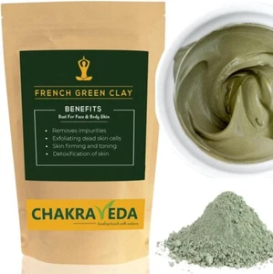 RANGKALA French Green Clay Powder for Face Brightening Body Mask 100% Natural - Picture 1 of 4