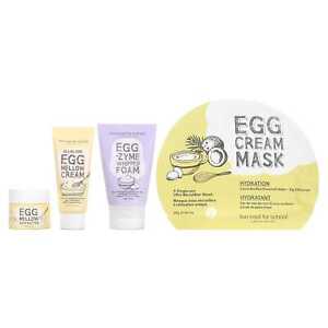 2 X Too Cool for School, Egg-ssential Skincare Mini Set, 4 Piece Set