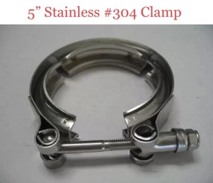 5" inch Turbo Exhaust Down Pipe Stainless #304 V-Band V band Vband Clamp - Picture 1 of 1