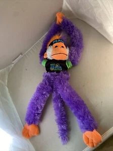 Mohawk Monkey PEACE 18" Purple Orange Hair Peace Sign Plush Stuffed Animal Talks - Picture 1 of 5