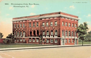 Postal IL Bloomington Illinois-Bloomington Club Nuevo Hogar 1912-Antiguo De Colección C15 - Imagen 1 de 4