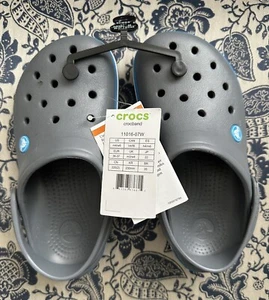 Crocs Crocband Clogs | Slip On Shoes | Waterproof Sandals | Charcoal Ocean Color - Picture 1 of 16