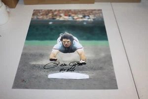 CINCINNATI REDS PETE ROSE SIGNED 16X20 PHOTO BIG RED MACHINE ROSE HOLOGRAM HIT - Picture 1 of 2