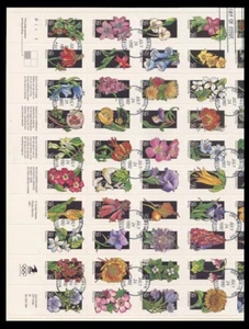SC #2647-96 - 29c WILDFLOWERS - USED SHEET (PANE) OF 50 - Imagen 1 de 2
