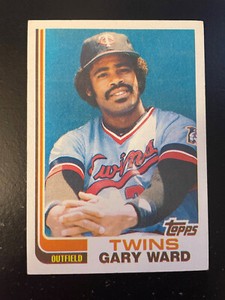 1982 Topps Blackless Gary Ward Error Variation Twins #612