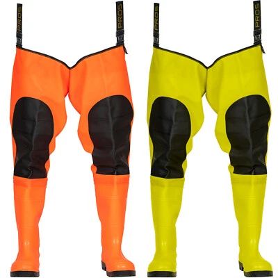 PROS Waterproof Reinforced Knees Hunting Fishing Industrial Waders Safety Boots - Image 1 of 2