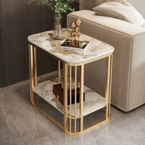 living room coffee table, double-layer sintered stone table, Mobile small table - Picture 1 of 6