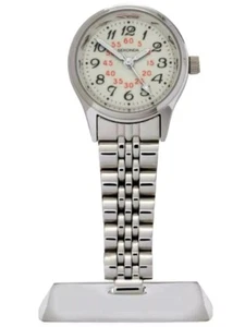 Sekonda nurse doctor silver classic fob watch glow dial  4218 RRP £34.99 - Picture 1 of 7