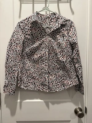 Camisa de vestir para mujer Boden leopardo faye abotonada informal pequeña 6P animal Foto 1 de 4