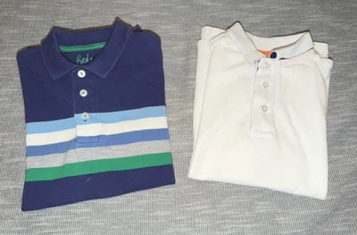 Mini Boden Blue & White Boys Polo Shirts Size 11-12 Preppy School Casual Basic - Image 1 of 4