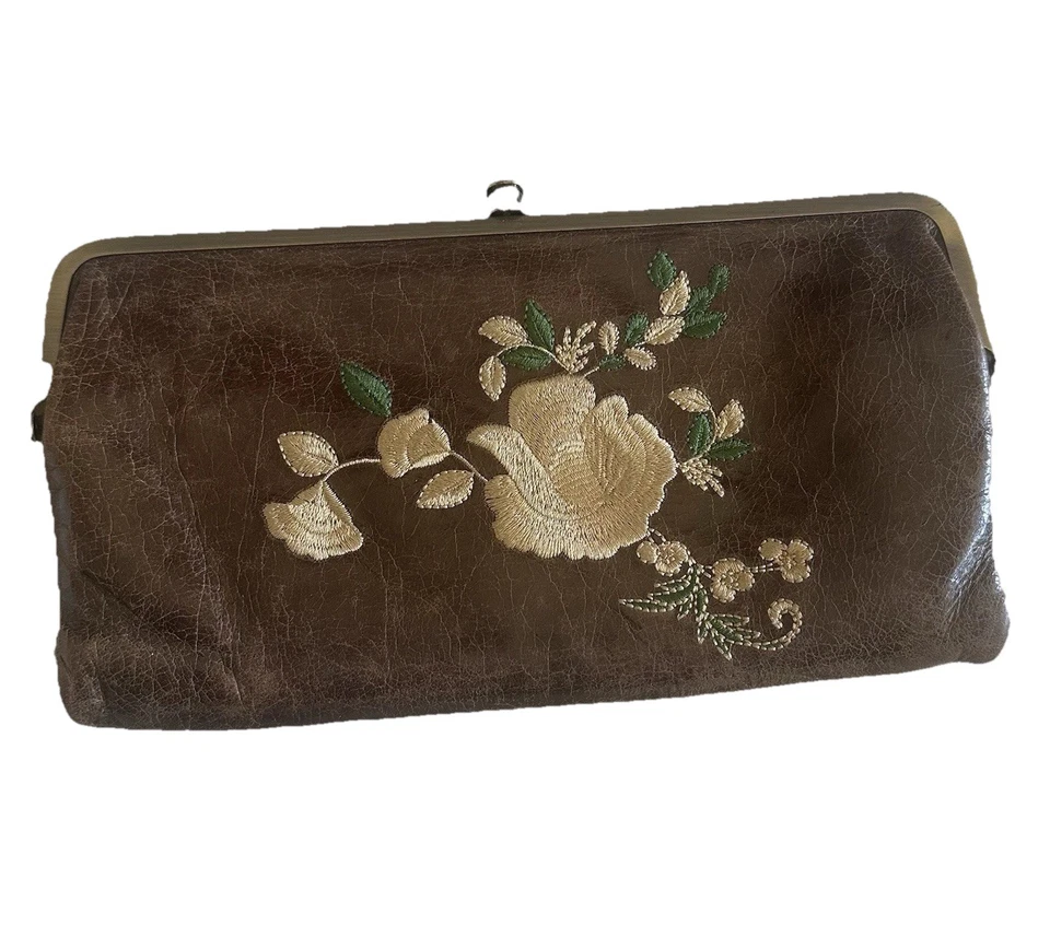 Cartera sin asas vintage HOBO International Lauren en cuero natural 100 % genuino Foto 1 de 4
