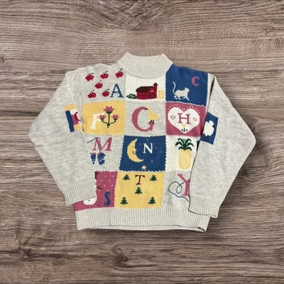 Suéter Woolrich Vintage Talla M Crema Country Cuello Redondo Suéter Parches Foto 1 de 4