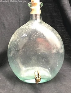 Italian Green Glass Wine Bottle - Picture 1 of 5
