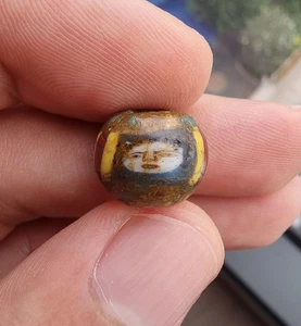 FRÜHE RÖMISCHE MOSAIK GESICHT PERLE 100B.C-100A.D - Bild 1 von 4