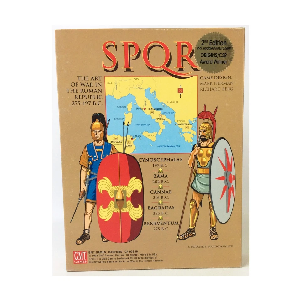 Gmt Board Jeux Spqr Collection #6 - 2nd Édition Jeu de Base + 4 Modules ! VG Ex - Photo 1/1